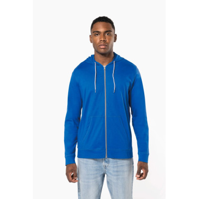 Lightweight cotton hooded sweatshirt